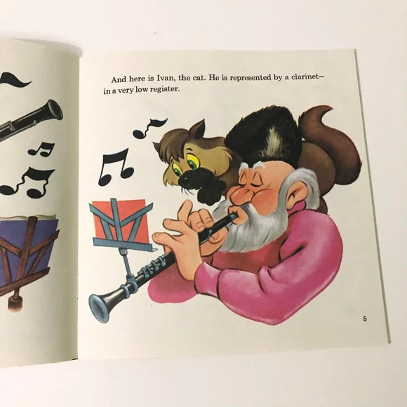 Vintage 1978 Peter and the Wolf Walt Disneys Storyteller Book only NO Tape - Picture 8 of 12